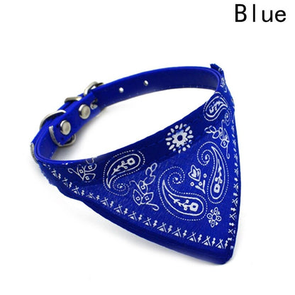 Adjustable cat and dog bandana collar